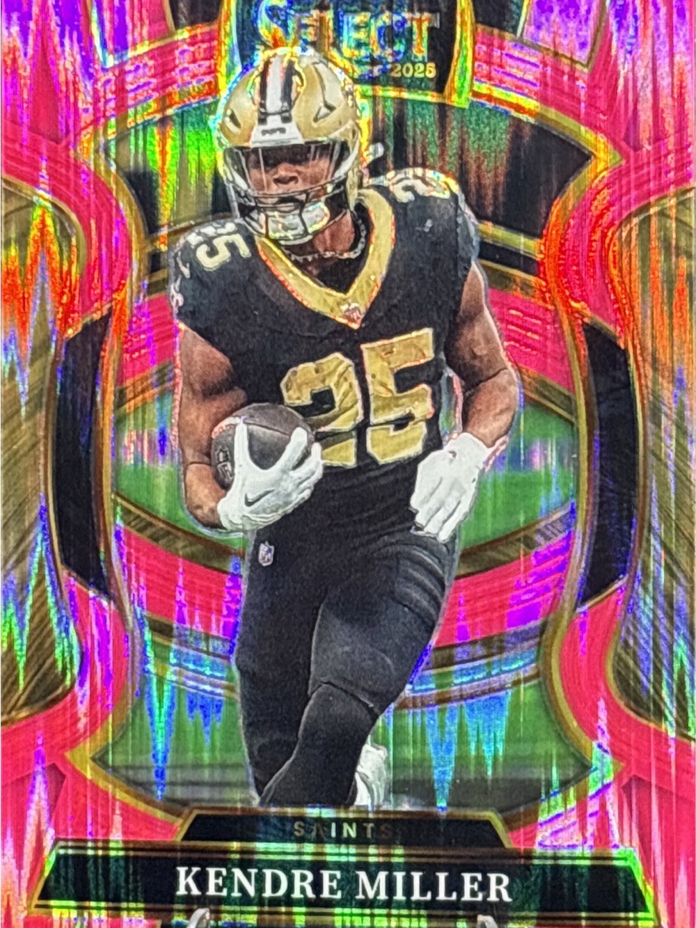 Panini Kendre Miller Saints Football Trading Card — Pink Holo Prizm
